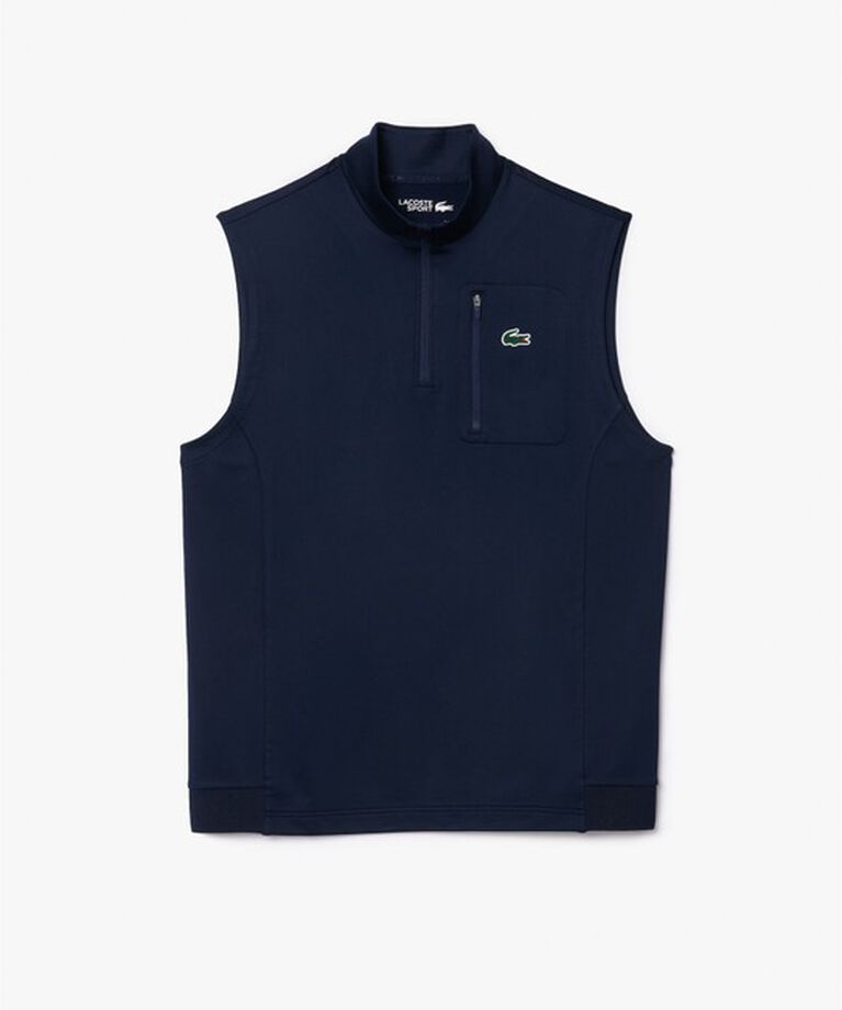 LACOSTE「ウルトラドライハーフジップゴルフベスト」|ベスト・ジレ|