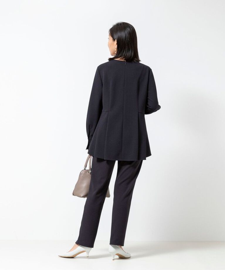 NOLLEY'S「《セットアップ対応》ウォッシャブルカットジョーゼットスリットパンツ」|その他|