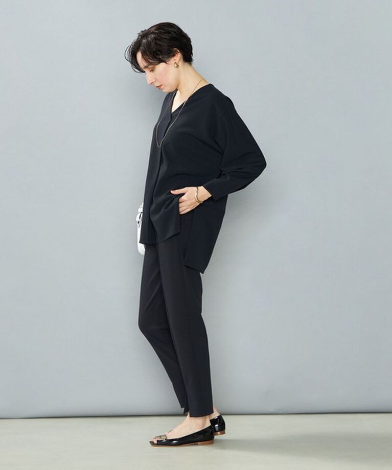 NOLLEY'S「《セットアップ対応》ウォッシャブルカットジョーゼットスリットパンツ」|その他|