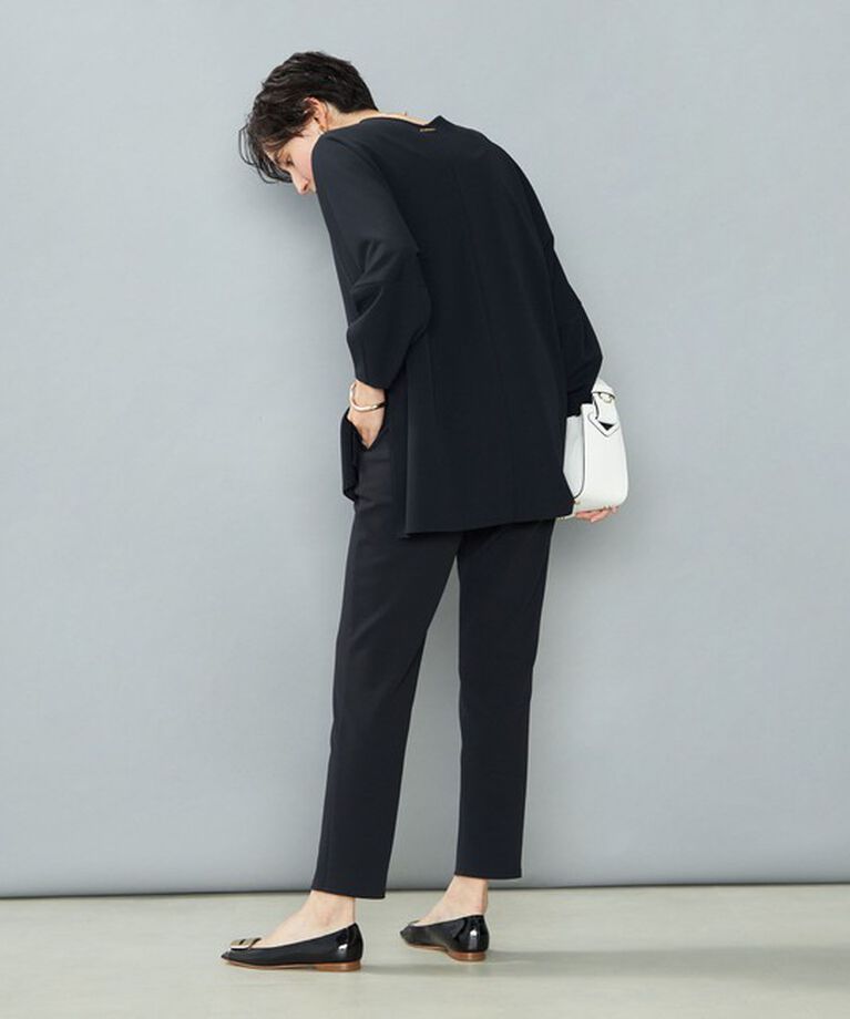 NOLLEY'S「《セットアップ対応》ウォッシャブルカットジョーゼットスリットパンツ」|その他|
