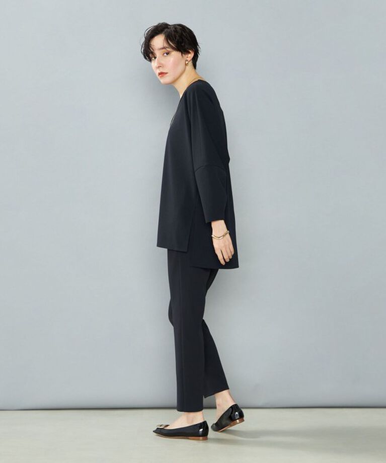 NOLLEY'S「《セットアップ対応》ウォッシャブルカットジョーゼットスリットパンツ」|その他|