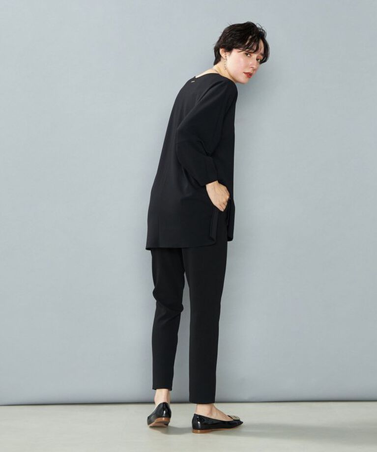 NOLLEY'S「《セットアップ対応》ウォッシャブルカットジョーゼットスリットパンツ」|その他|