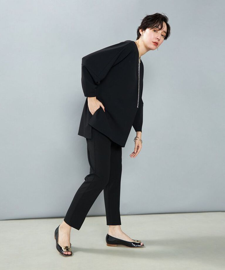 NOLLEY'S「《セットアップ対応》ウォッシャブルカットジョーゼットスリットパンツ」|その他|