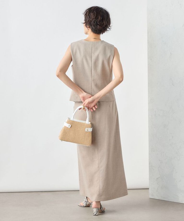 NOLLEY'S sophi「《セットアップ対応》ウォッシャブル麻調合繊ロングスカート」|スカート|