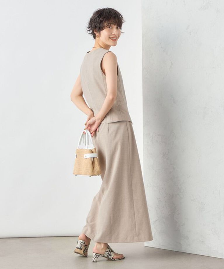 NOLLEY'S sophi「《セットアップ対応》ウォッシャブル麻調合繊ロングスカート」|スカート|