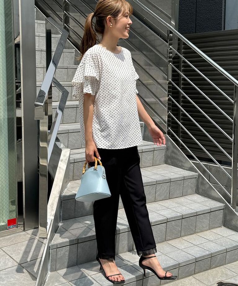 NOLLEY'S「ウォッシャブル”愛され”裾オーガンジーパンツ」|その他|