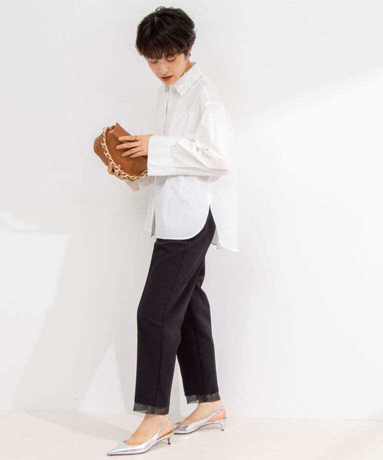 NOLLEY'S「ウォッシャブル”愛され”裾オーガンジーパンツ」|その他|