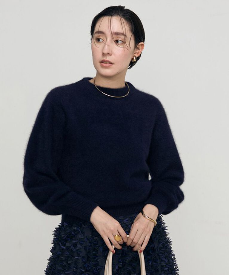 NOLLEY'S「ヘアリーモックネックプルオーバーニット」|ニット・セーター|