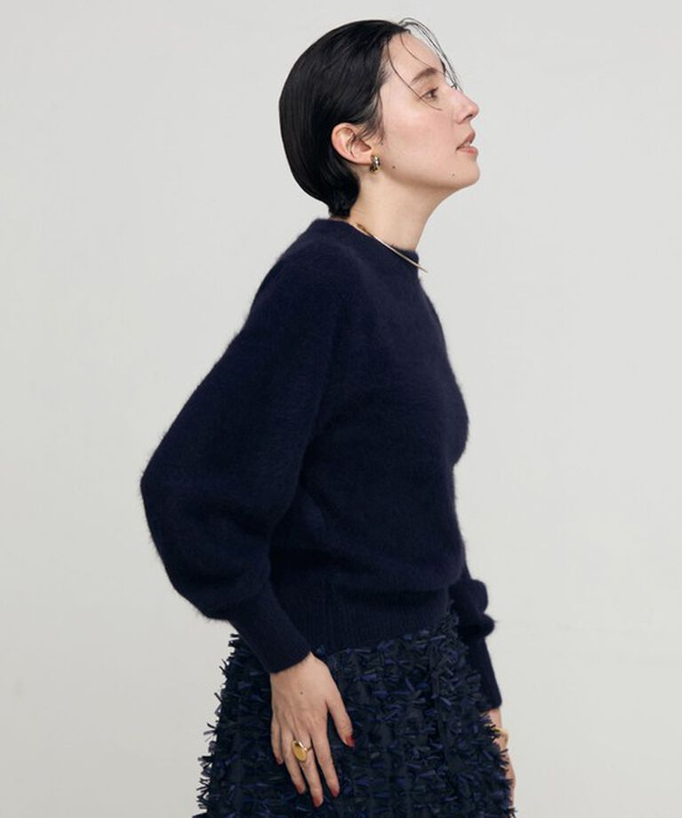 NOLLEY'S「ヘアリーモックネックプルオーバーニット」|ニット・セーター|