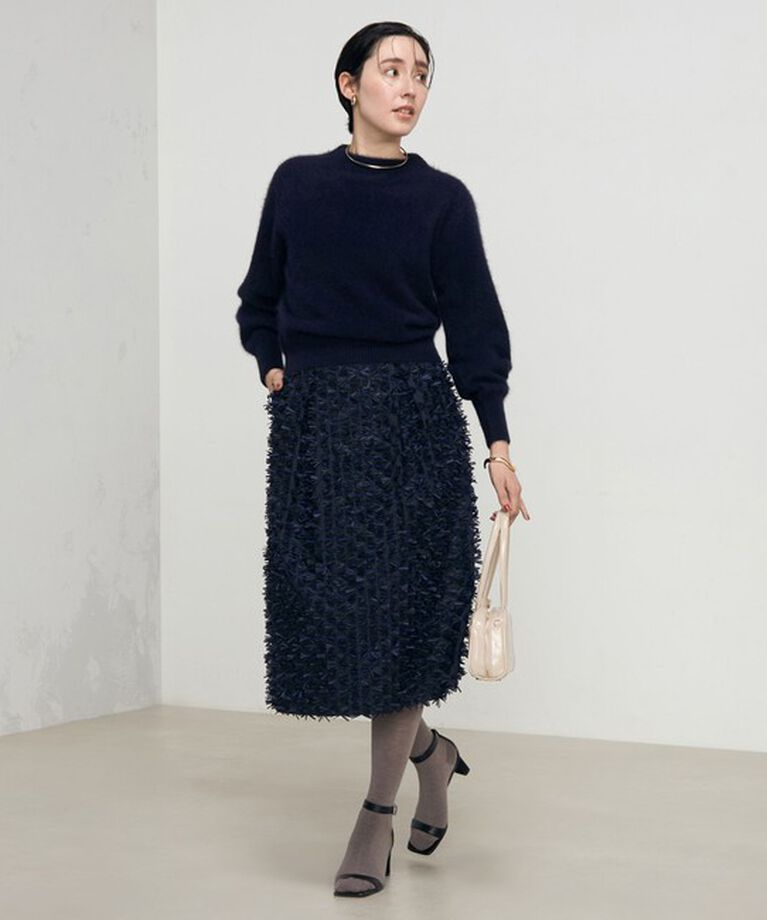 NOLLEY'S「ヘアリーモックネックプルオーバーニット」|ニット・セーター|