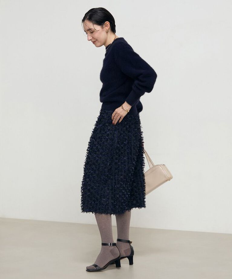 NOLLEY'S「ヘアリーモックネックプルオーバーニット」|ニット・セーター|