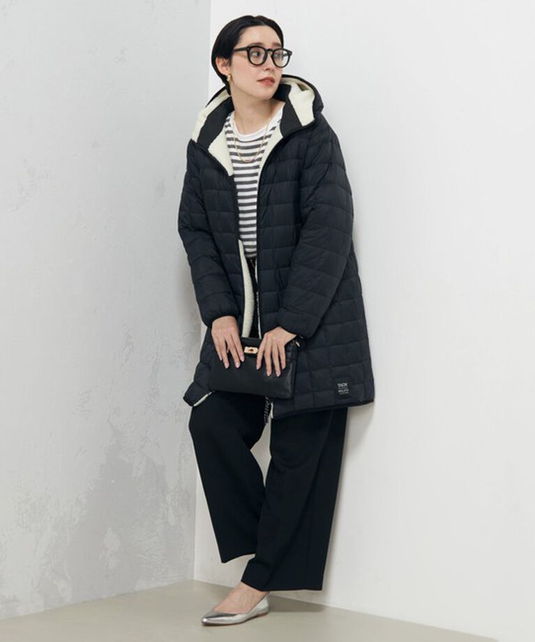 NOLLEY'S「◇【WEB限定】【TAION/タイオン】別注ボア×ダウンフードコート(リバーシブル) 24AW」|ダウン|