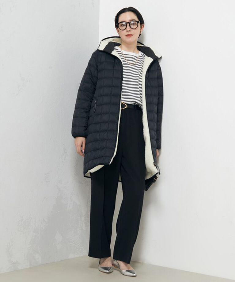 NOLLEY'S「◇【WEB限定】【TAION/タイオン】別注ボア×ダウンフードコート(リバーシブル) 24AW」|ダウン|