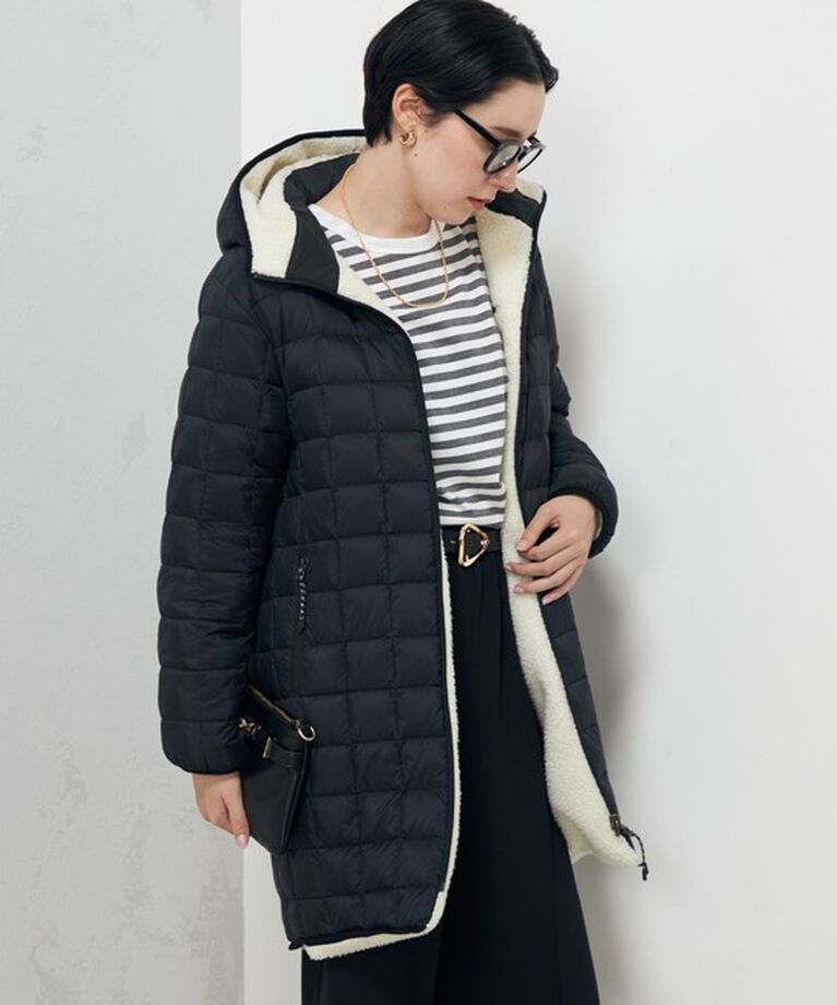 NOLLEY'S「◇【WEB限定】【TAION/タイオン】別注ボア×ダウンフードコート(リバーシブル) 24AW」|ダウン|