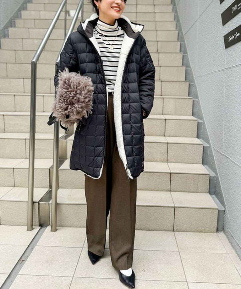 NOLLEY'S「◇【WEB限定】【TAION/タイオン】別注ボア×ダウンフードコート(リバーシブル) 24AW」|ダウン|