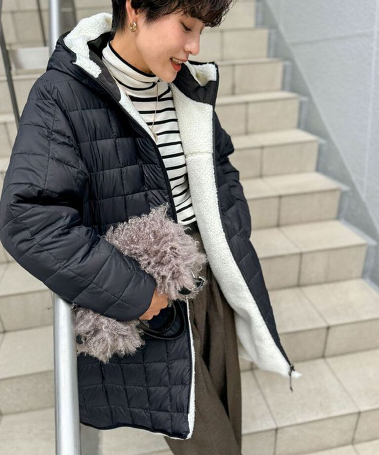 NOLLEY'S「◇【WEB限定】【TAION/タイオン】別注ボア×ダウンフードコート(リバーシブル) 24AW」|ダウン|