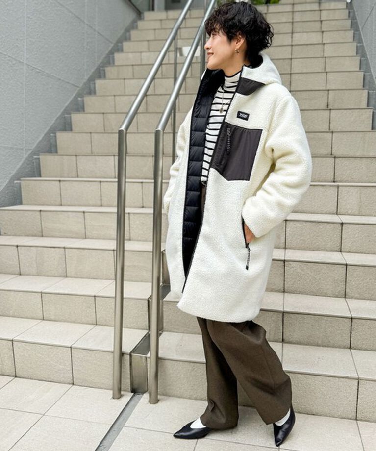 NOLLEY'S「◇【WEB限定】【TAION/タイオン】別注ボア×ダウンフードコート(リバーシブル) 24AW」|ダウン|