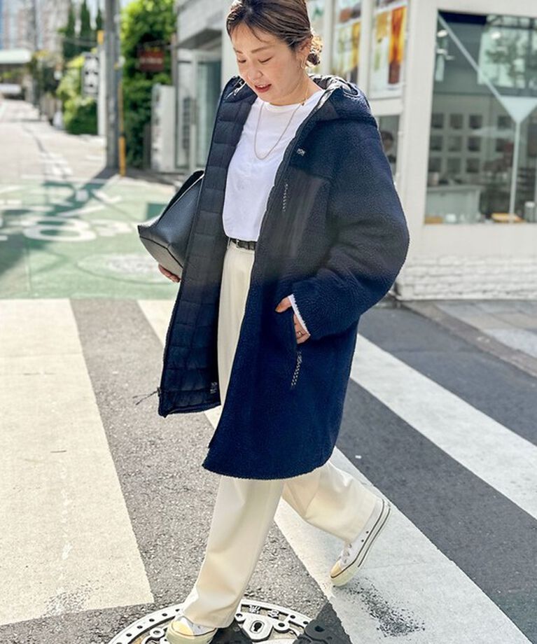 NOLLEY'S「◇【WEB限定】【TAION/タイオン】別注ボア×ダウンフードコート(リバーシブル) 24AW」|ダウン|