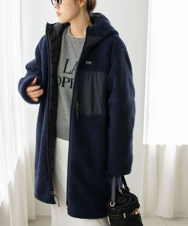 NOLLEY'S「◇【WEB限定】【TAION/タイオン】別注ボア×ダウンフードコート(リバーシブル) 24AW」|ダウン|