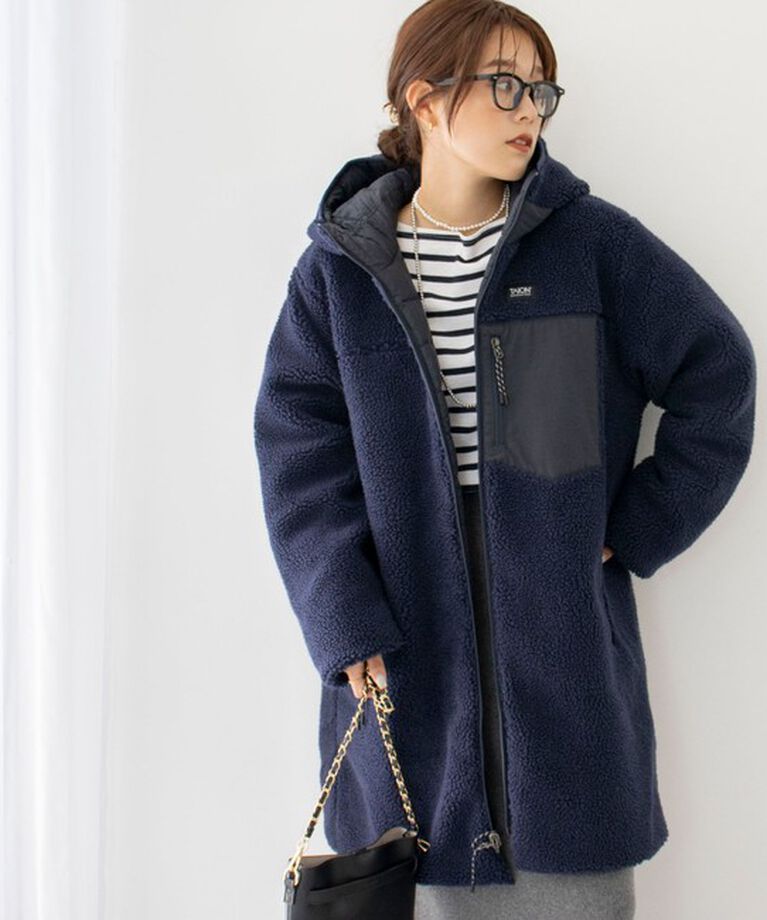 NOLLEY'S「◇【WEB限定】【TAION/タイオン】別注ボア×ダウンフードコート(リバーシブル) 24AW」|ダウン|