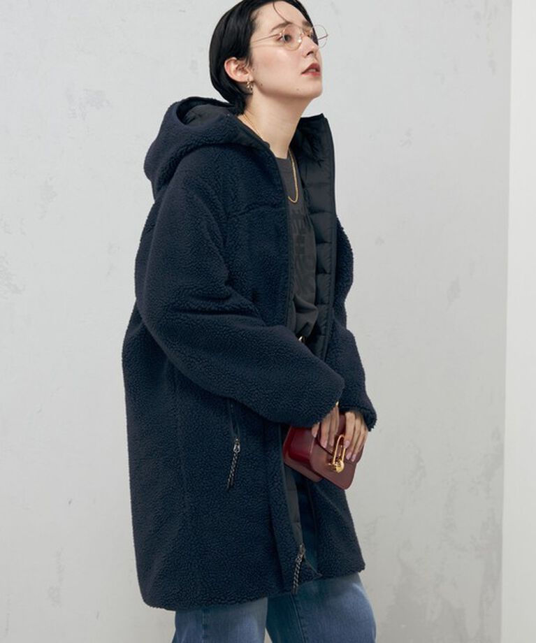 NOLLEY'S「◇【WEB限定】【TAION/タイオン】別注ボア×ダウンフードコート(リバーシブル) 24AW」|ダウン|