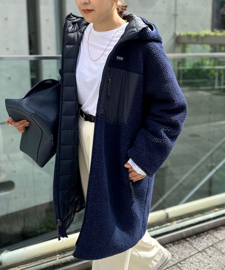 NOLLEY'S「◇【WEB限定】【TAION/タイオン】別注ボア×ダウンフードコート(リバーシブル) 24AW」|ダウン|