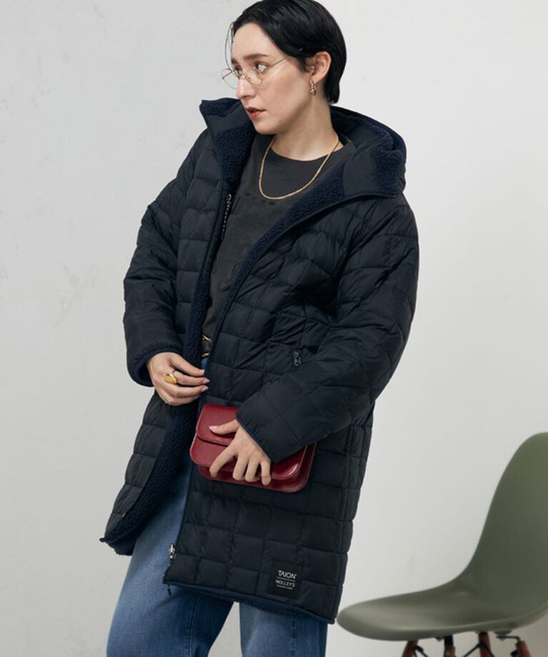 NOLLEY'S「◇【WEB限定】【TAION/タイオン】別注ボア×ダウンフードコート(リバーシブル) 24AW」|ダウン|