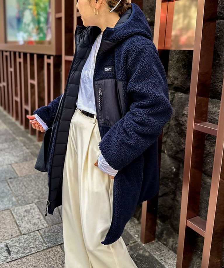 NOLLEY'S「◇【WEB限定】【TAION/タイオン】別注ボア×ダウンフードコート(リバーシブル) 24AW」|ダウン|