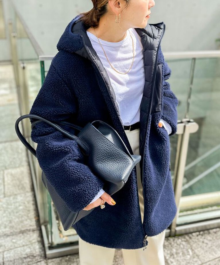 NOLLEY'S「◇【WEB限定】【TAION/タイオン】別注ボア×ダウンフードコート(リバーシブル) 24AW」|ダウン|