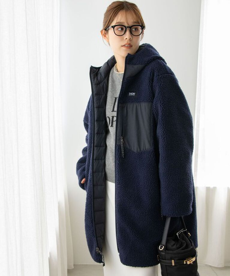 NOLLEY'S「◇【WEB限定】【TAION/タイオン】別注ボア×ダウンフードコート(リバーシブル) 24AW」|ダウン|