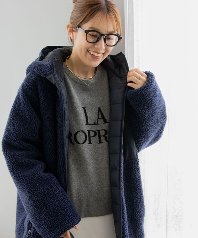 NOLLEY'S「◇【WEB限定】【TAION/タイオン】別注ボア×ダウンフードコート(リバーシブル) 24AW」|ダウン|