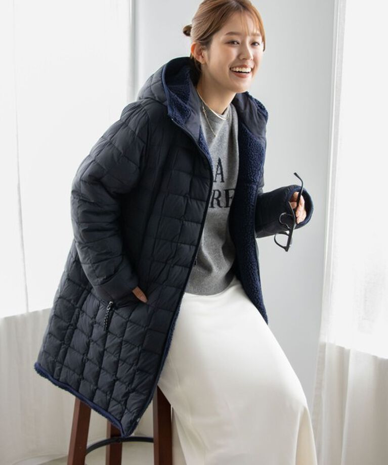 NOLLEY'S「◇【WEB限定】【TAION/タイオン】別注ボア×ダウンフードコート(リバーシブル) 24AW」|ダウン|