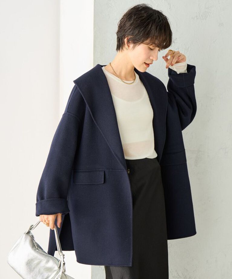 NOLLEY'S sophi「◇【WEB限定カラーあり】SUPER140リバーショールコート 24AW」|ダッフルコート|