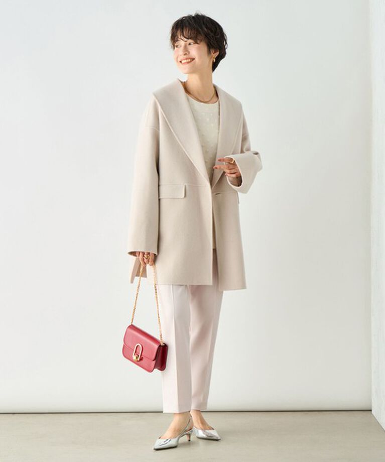 NOLLEY'S sophi「◇【WEB限定カラーあり】SUPER140リバーショールコート 24AW」|ダッフルコート|