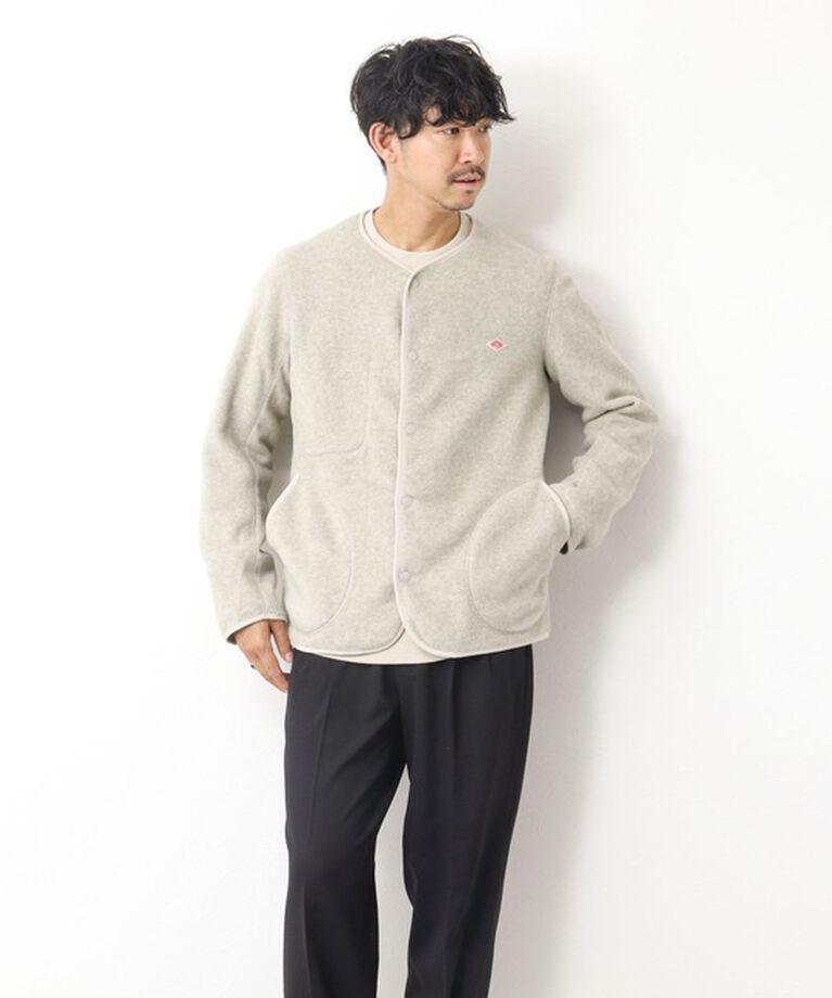 NOLLEY'S goodman「【DANTON/ダントン】フリースカラーレスジャケット 24AW」|ブルゾン・スタジャン|