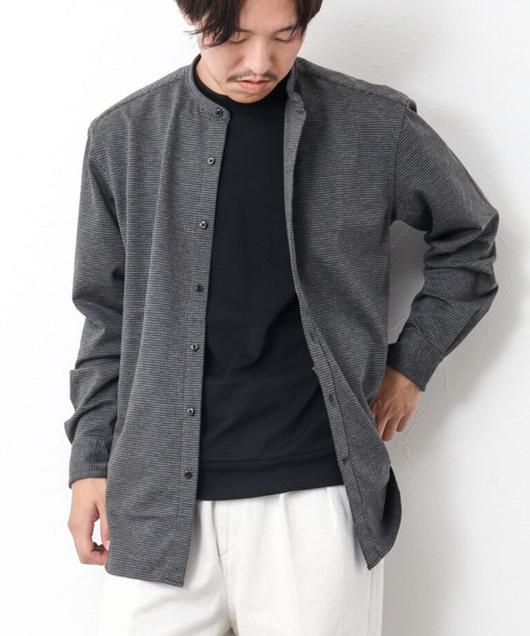 NOLLEY'S goodman「ハイゲージ イージーバンドカラーシャツ 24AW」|シャツ・ブラウス|グレー