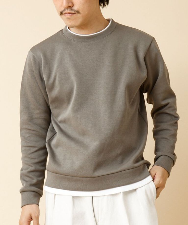 NOLLEY'S goodman「リブダンボール クルーネックプルオーバー 24AW」|Tシャツ・カットソー|チャコールグレー