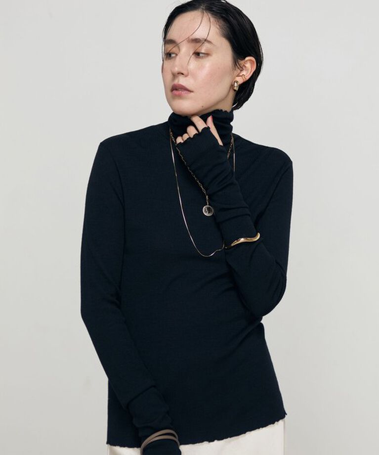 NOLLEY'S「MY STANDARDウォッシャブルリブタートル 24AW」|Tシャツ・カットソー|