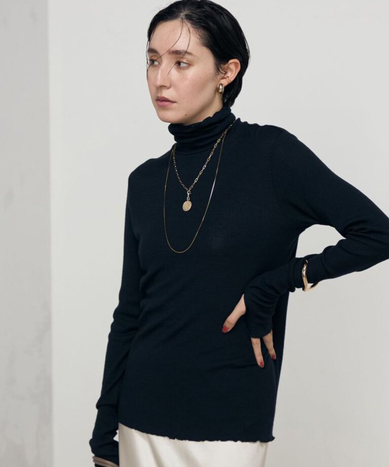 NOLLEY'S「MY STANDARDウォッシャブルリブタートル 24AW」|Tシャツ・カットソー|