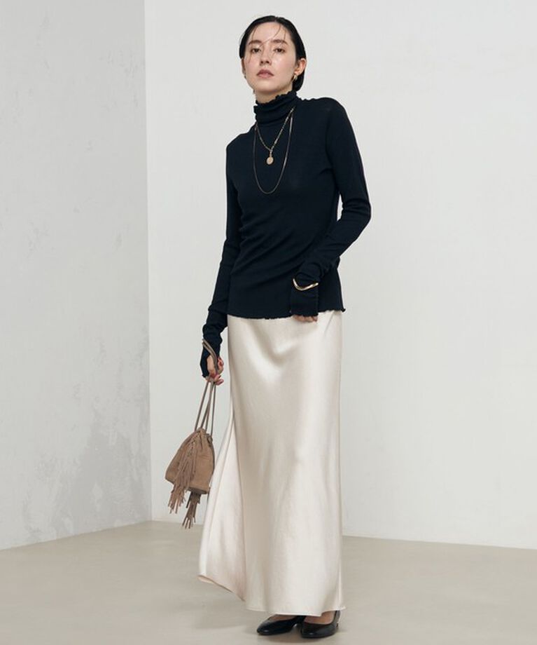 NOLLEY'S「MY STANDARDウォッシャブルリブタートル 24AW」|Tシャツ・カットソー|