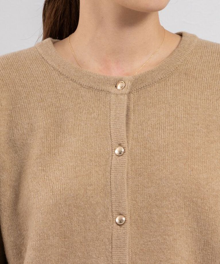 NOLLEY'S「ロゴインターシャ2WAYクルーネックカーディガン 24AW」|カーディガン|