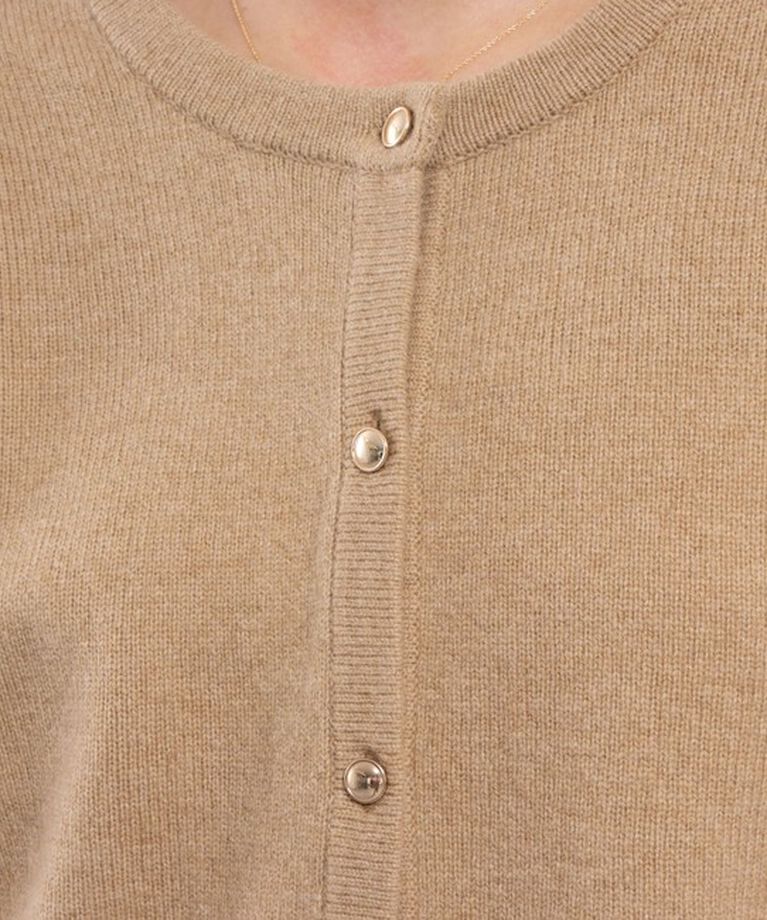NOLLEY'S「ロゴインターシャ2WAYクルーネックカーディガン 24AW」|カーディガン|