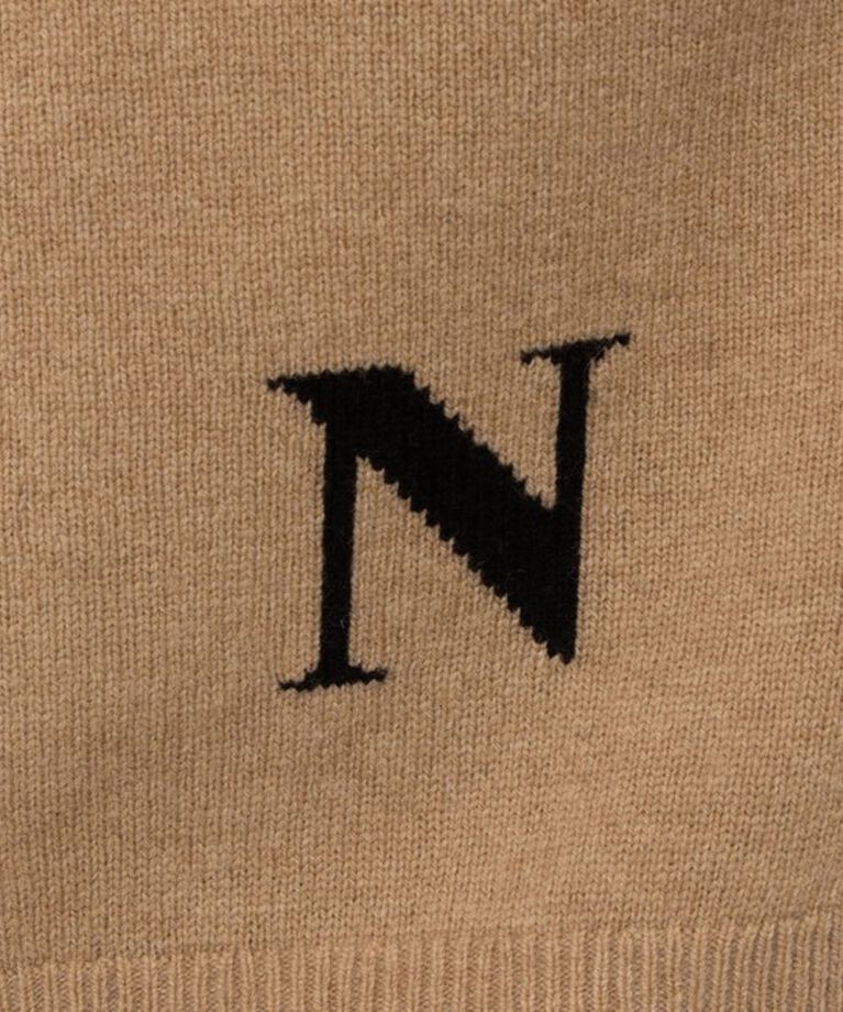 NOLLEY'S「ロゴインターシャ2WAYクルーネックカーディガン 24AW」|カーディガン|