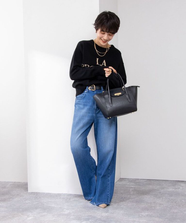 NOLLEY'S「ロゴインターシャ2WAYクルーネックカーディガン 24AW」|カーディガン|
