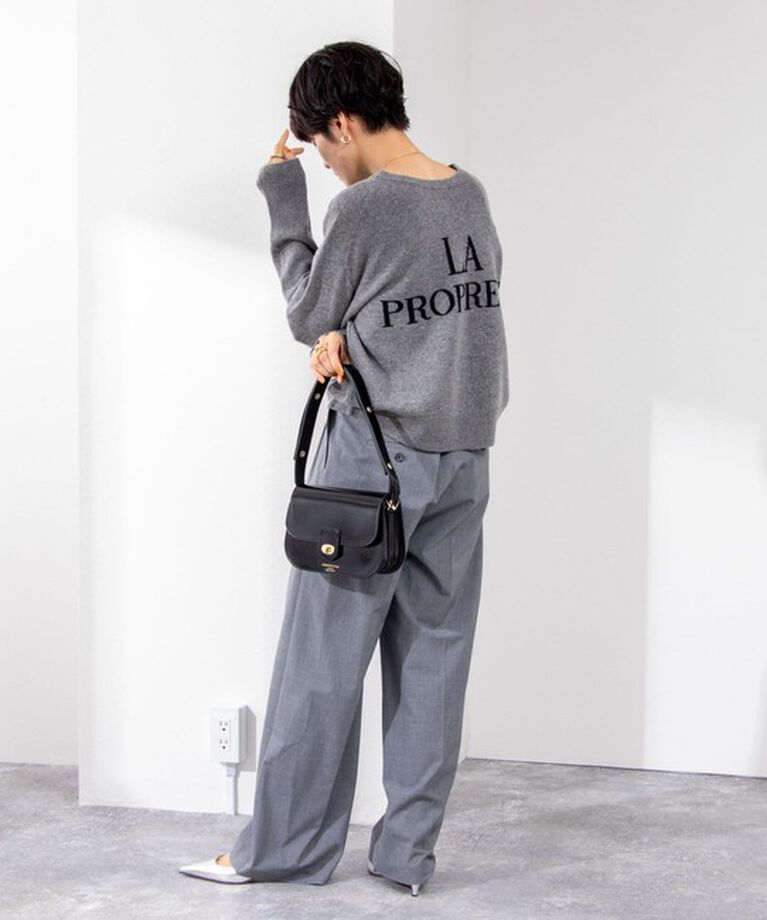 NOLLEY'S「ロゴインターシャ2WAYクルーネックカーディガン 24AW」|カーディガン|