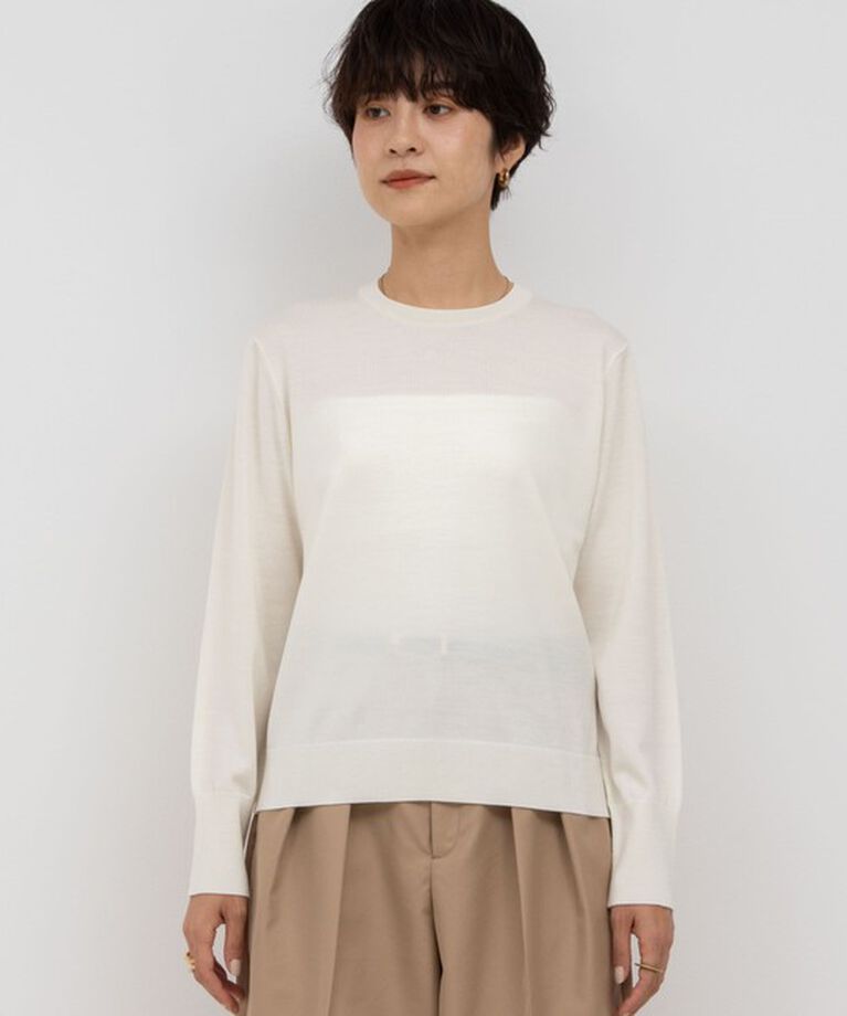 NOLLEY'S sophi「《手洗い可能》ウール100%クルーネックプルオーバーニット」|ニット・セーター|