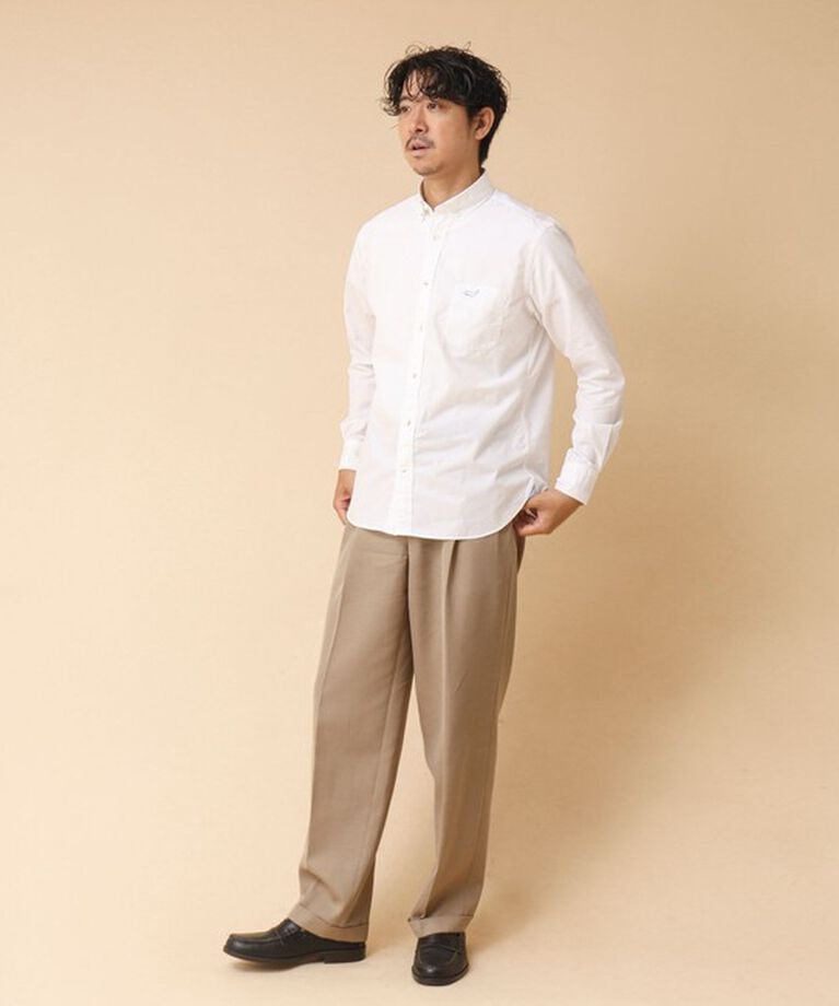 NOLLEY'S goodman「ピーチブロード クジラBD 長袖シャツ 24AW」|シャツ・ブラウス|