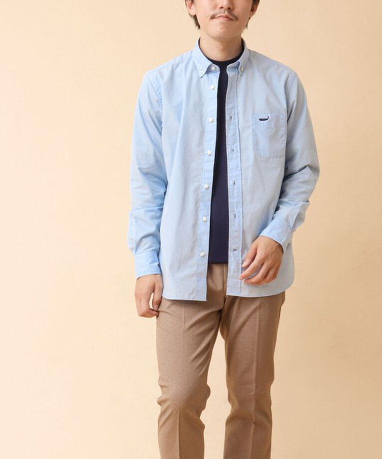 NOLLEY'S goodman「ピーチブロード クジラBD 長袖シャツ 24AW」|シャツ・ブラウス|