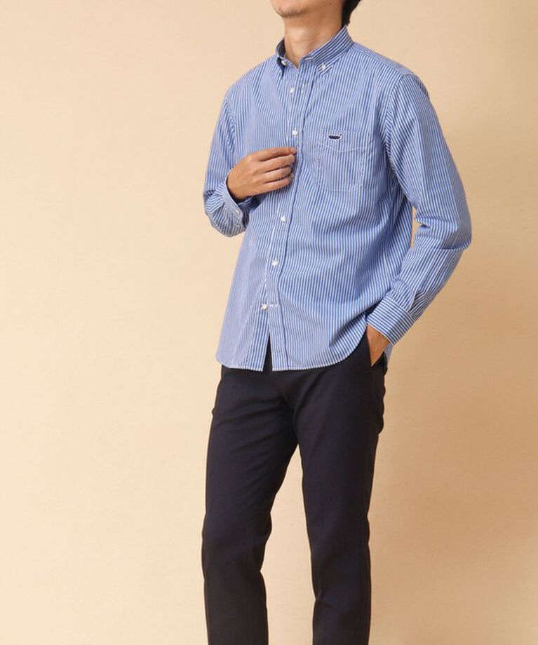 NOLLEY'S goodman「ピーチブロード クジラBD 長袖シャツ 24AW」|シャツ・ブラウス|