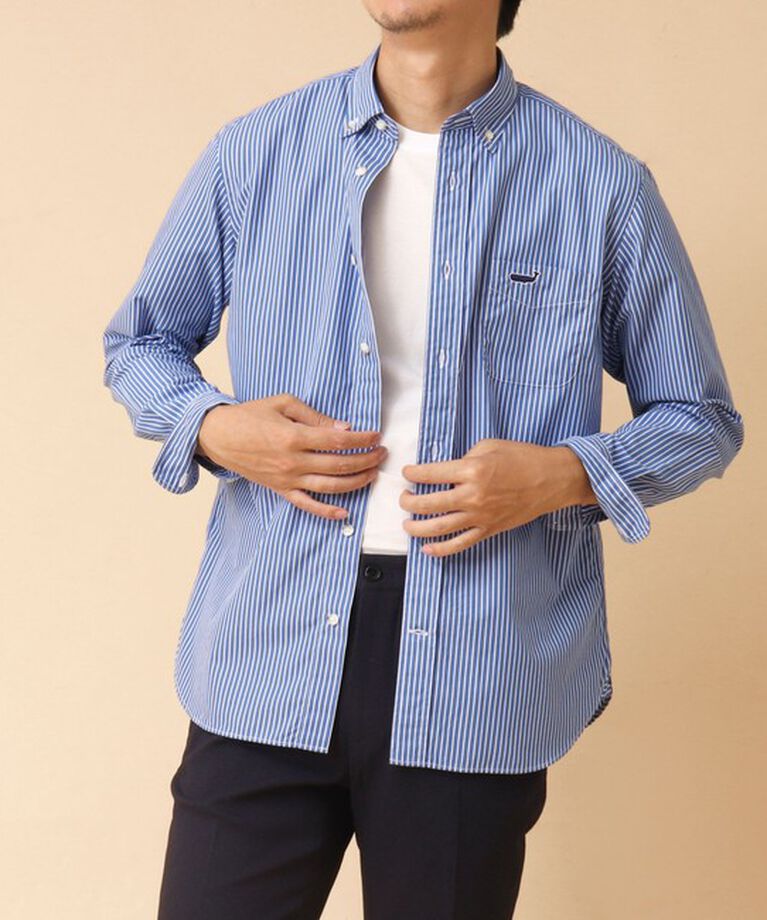 NOLLEY'S goodman「ピーチブロード クジラBD 長袖シャツ 24AW」|シャツ・ブラウス|